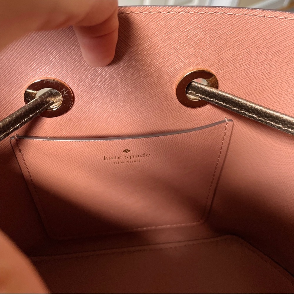 kate spade Eva Bucket bag satchel removable adjustable crossbody small/mini ash - Picture 14 of 15